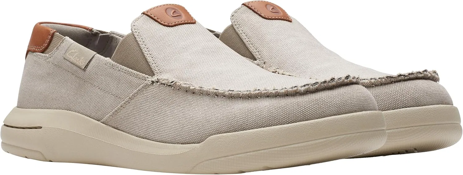 Мужские мокасины Clarks Driftlite Step, Light Grey Combi — фото 4
