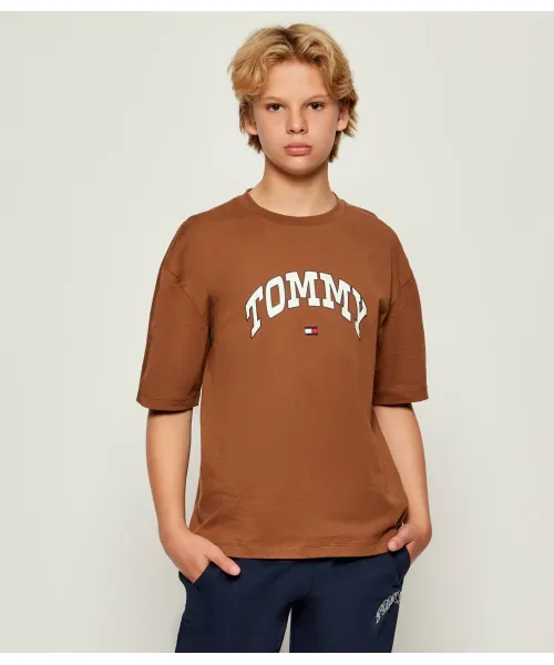 

Футболка университетская поднятая Regular fit Tommy Hilfiger, коричневый