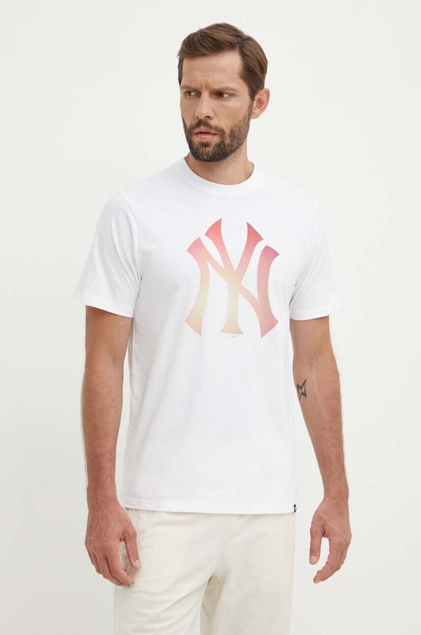 

Хлопковая футболка MLB New York Yankees 47 brand, белый