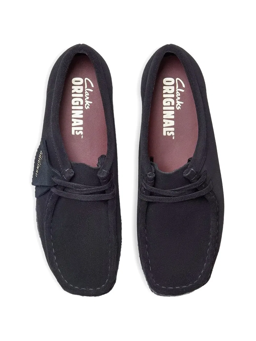 Замшевые лодочные туфли Wallabee Clarks Originals, черный — фото 2