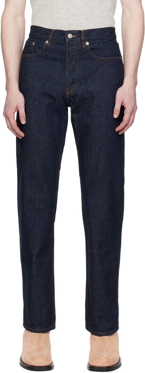 

Прямые джинсы цвета индиго Dries Van Noten