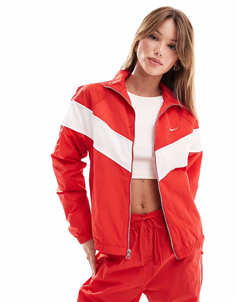 

Куртка Nike Windrunner Track, красный/белый