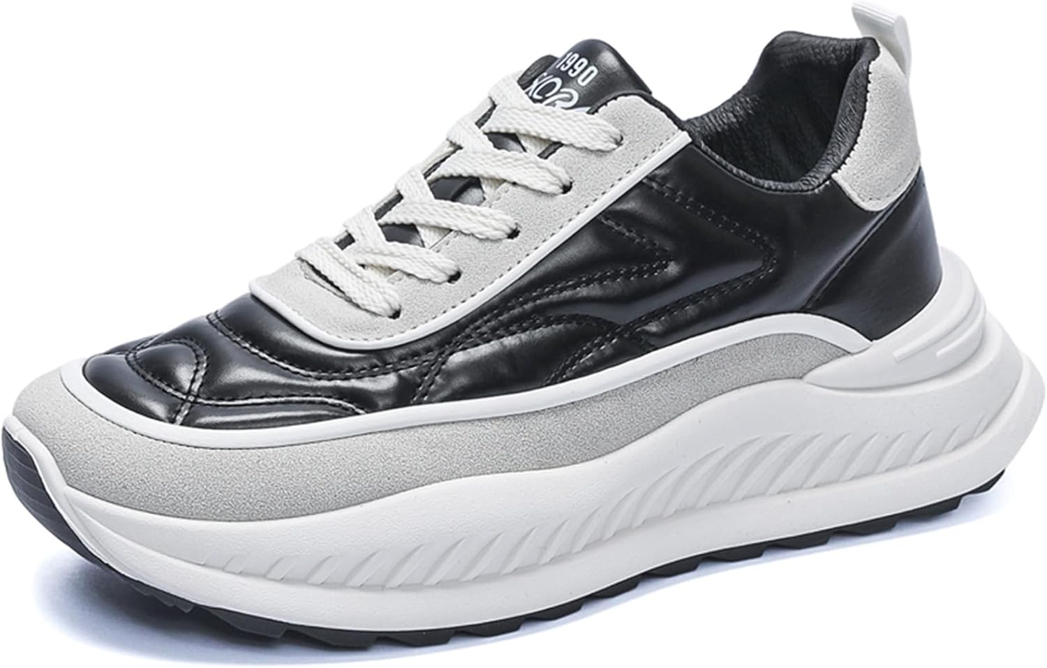 

Мужские спортивные кроссовки на платформе, беговые кроссовки с массивной подошвой, повседневные спортивные и ходовые обувь Generic, черный