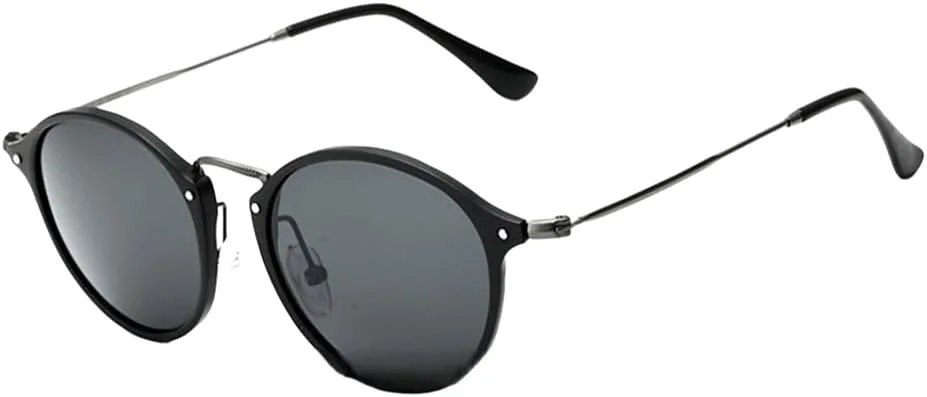 

Мужские солнцезащитные очки, модные круглые, унисекс, поляризованные, с зеркальным покрытием, спортивные, для вождения, мужские очки для женщин UJNHGQ, Black