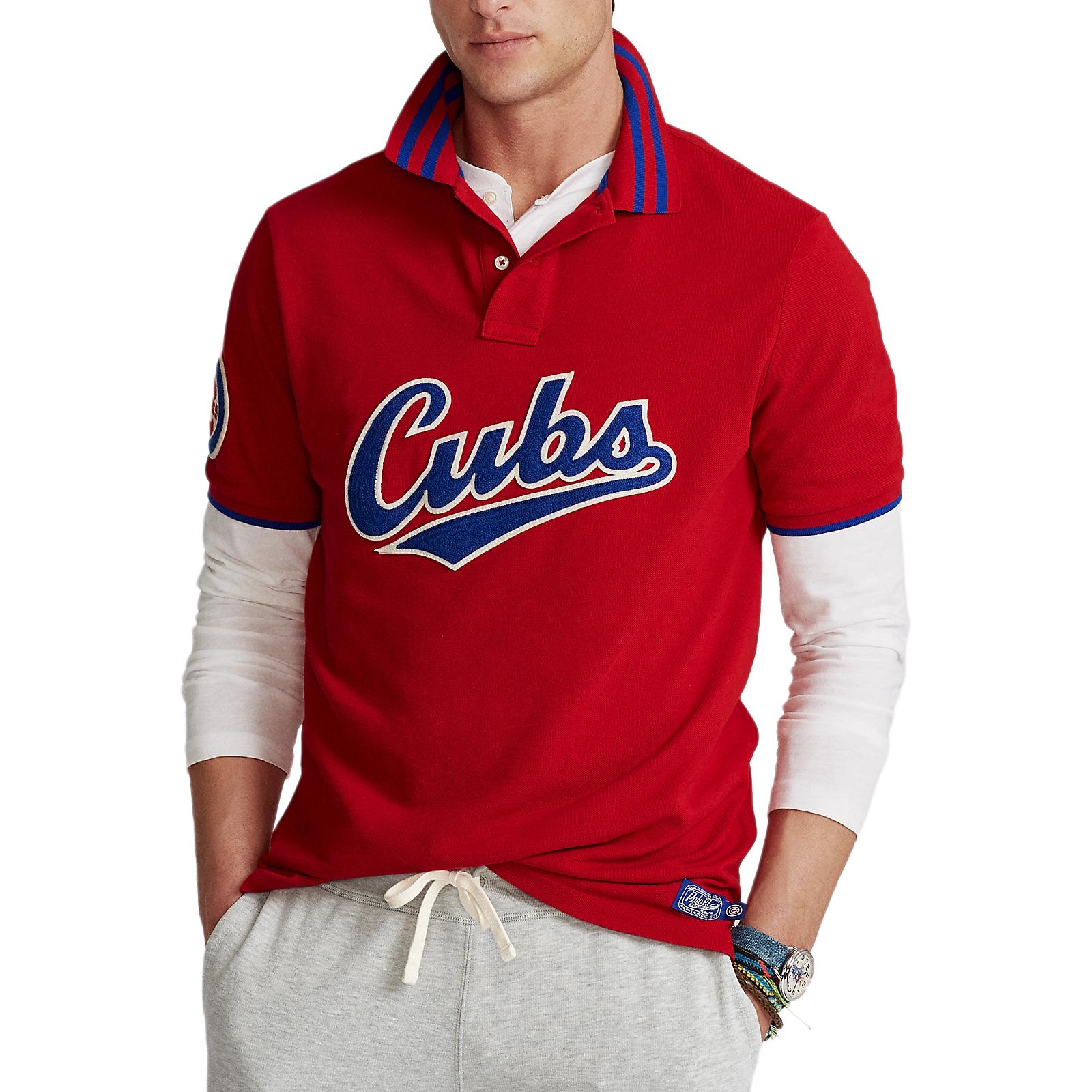Футболка поло Chicago Cubs мужская Polo Ralph Lauren, красный — фото 4