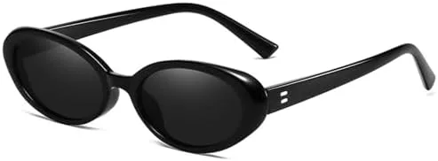 

Ретро-солнцезащитные очки для женщин, маленькие круглые, «кошачий глаз», для ношения на открытом воздухе, защита от УФ-излучения UV400 MTZJH, 1.black Gray