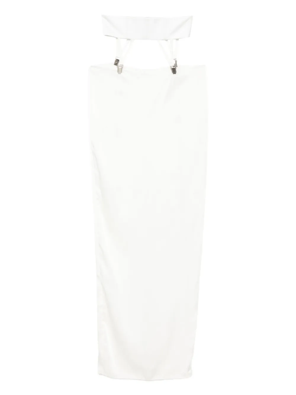 

Шелковая юбка с подтяжками Vestiaire D'Un Oiseau Libre, белый