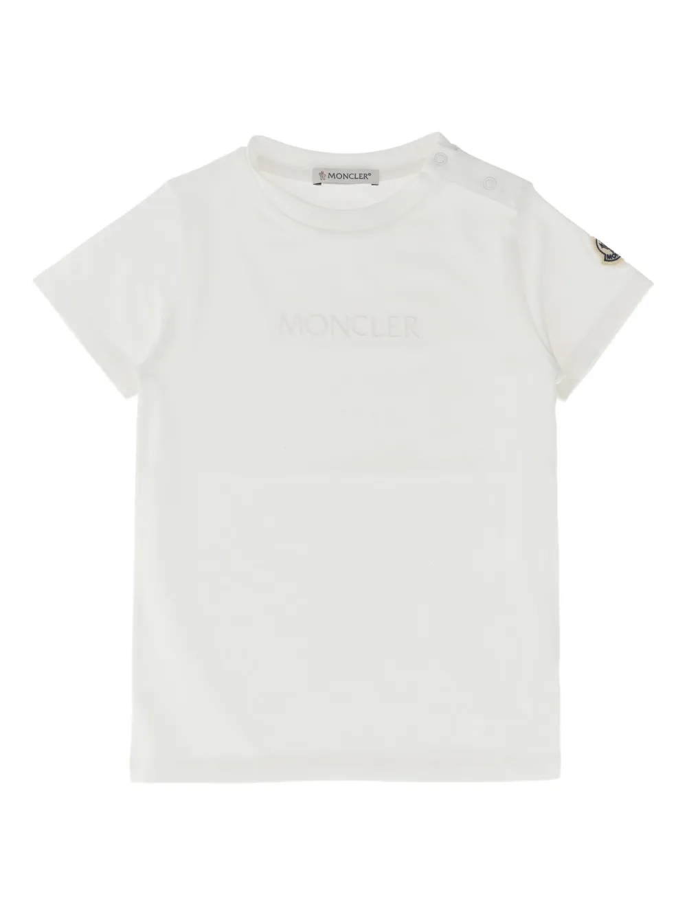 

Футболка с нашивкой-логотипом Moncler Enfant, белый