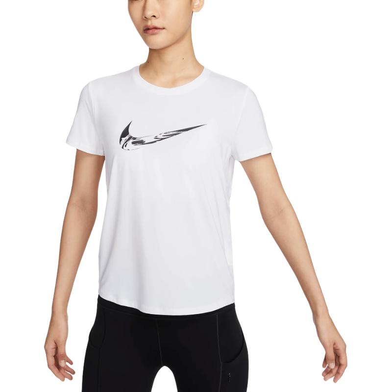 Nike Футболка Dri Fit Swoosh женская белая — фото 3