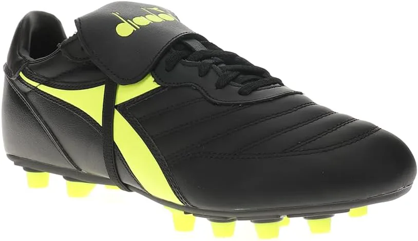 Футбольные бутсы Diadora Mens Brasil Lt T Mdpu - черный, желтый — фото 2