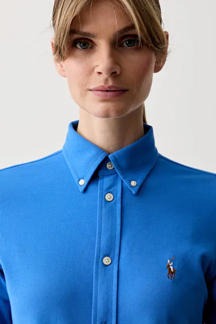 Рубашка Oxford из хлопка Polo Ralph Lauren, синий — фото 4