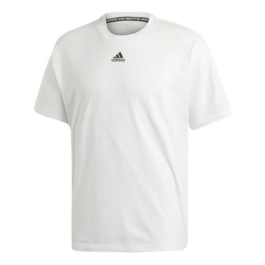 

Футболка m mh 3s tee stripe sports round neck short sleeve white Adidas, белый