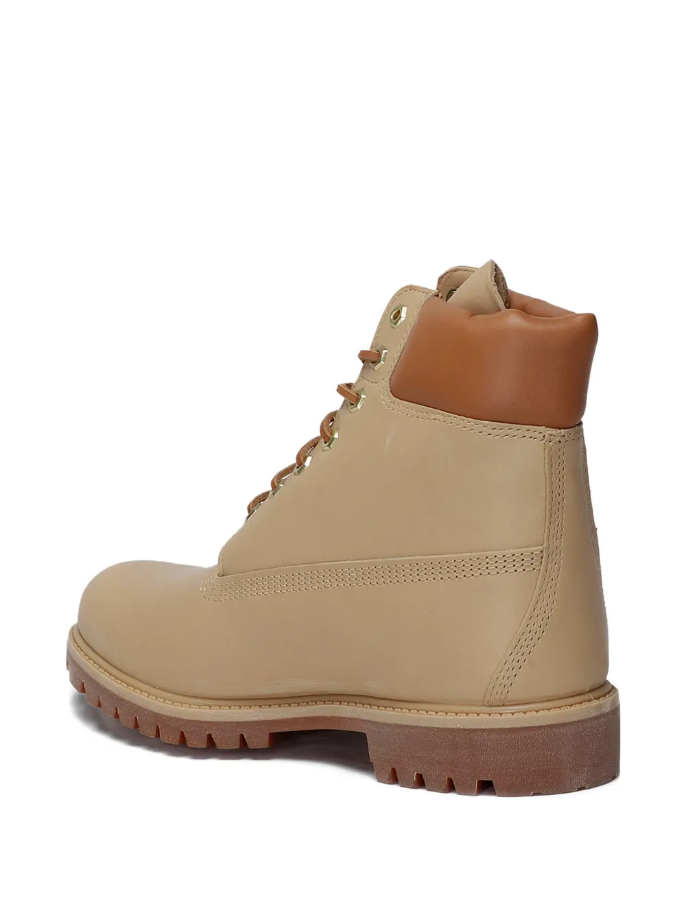 Премиальные кожаные ботинки высотой 6 дюймов на шнуровке Timberland, бежевый — фото 3