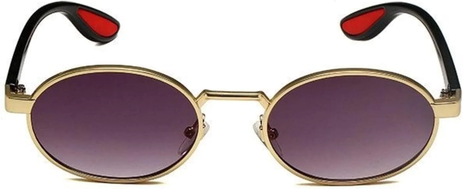 

Солнцезащитные очки COTIA Fashion Small Metal Oval для женщин в стиле ретро-панк для мужчин, модные классические солнцезащитные очки с оправой UV400, Grey