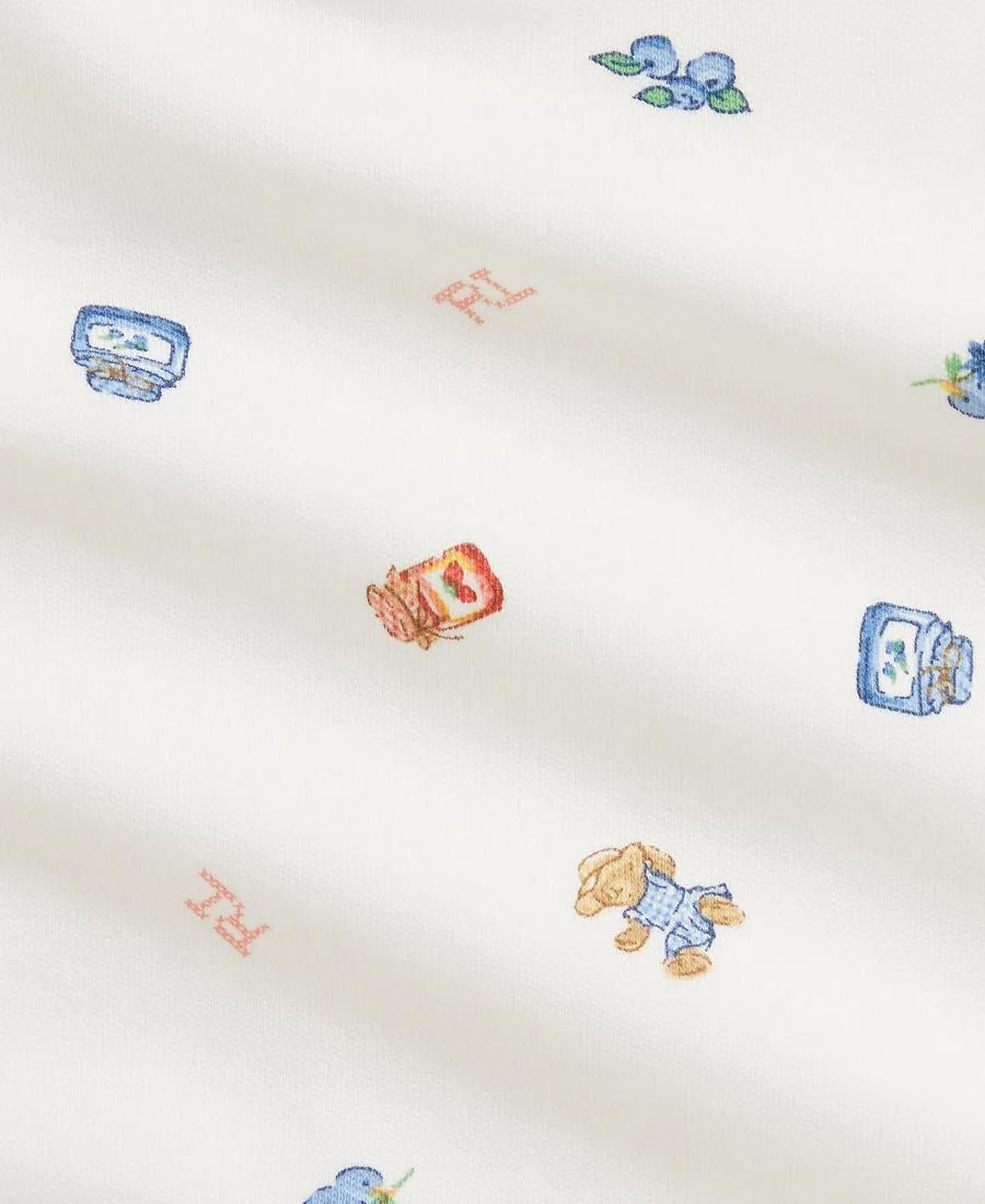 Детский подарочный набор для девочек: комбинезон Polo Bear с закрытыми ножками, шапочка и нагрудник, 3 предмета Polo Ralph Lauren, Berry Garden Girl Bear Toss — фото 3