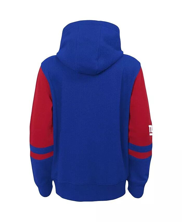 Толстовка с молнией во всю длину и цветными блоками Big Boys Royal New York Giants Outerstuff, синий — фото 2