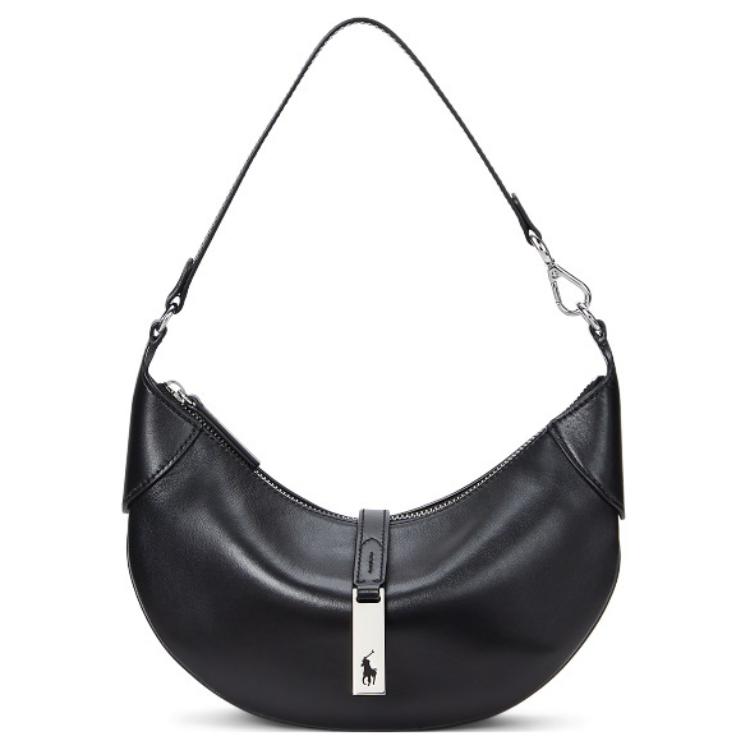 

Polo Ralph Lauren Polo ID Кожаная плечевая сумка Mini Women's черная