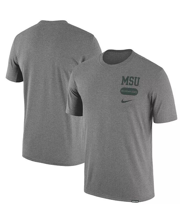 

Мужская футболка Heather Grey Michigan State Spartans Campus Letterman Tri-Blend Nike