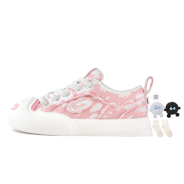 

Smiler Canvas Shoes Unisex Low-top White Ouder