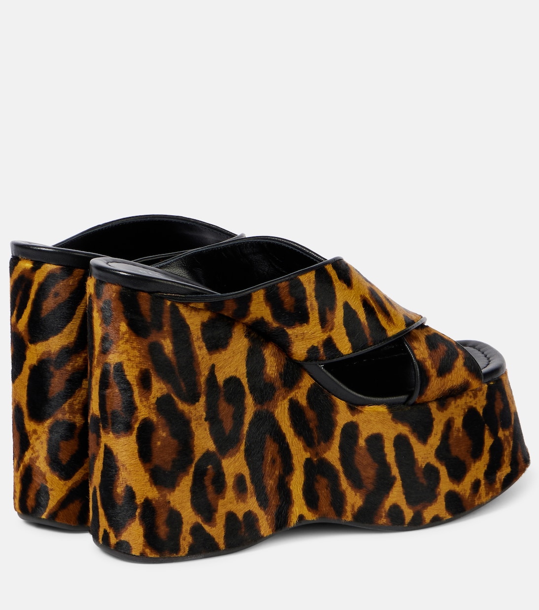Босоножки на платформе с леопардовым принтом Mara 135 Paris Texas, Mustard Leopard — фото 2