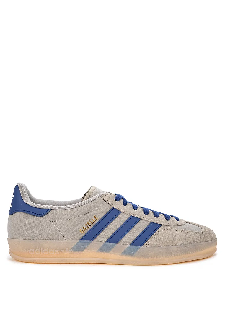 Кроссовки мужские Gazelle Indoor, Adidas, синий/серебряный/бежевый
