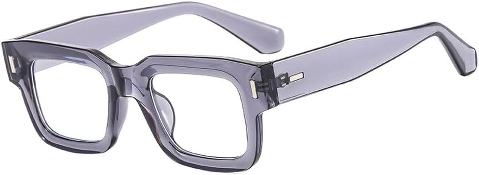 

Популярные модные квадратные солнцезащитные очки для женщин в стиле ретро-панк с прозрачными линзами цвета океана, мужские солнцезащитные очки с защитой от УФ-излучения UV400 и заклепками SKFGNX, Grey Clear