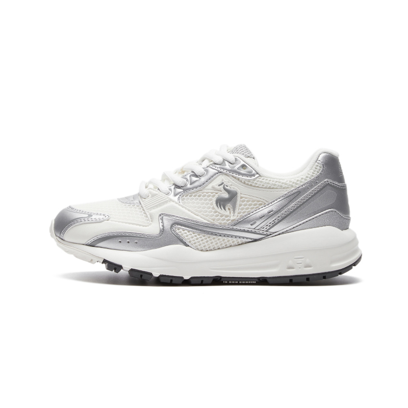 

Le Coq Sportif LCS R890 Беговые кроссовки унисекс с амортизацией, устойчивостью к истиранию и упругими свойствами низкие белые бело-серебристые, цвет White/Silver