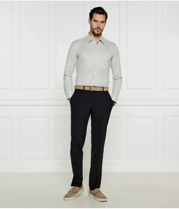 Рубашка P-ROAN-kent-C1-233 slim fit Boss, бежевый — фото 2