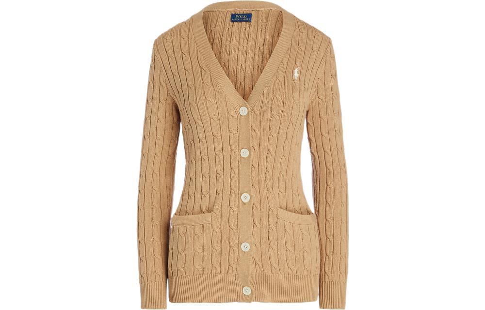 

FW22 Трикотаж Женская Коричневая Футболка Поло Ralph Lauren