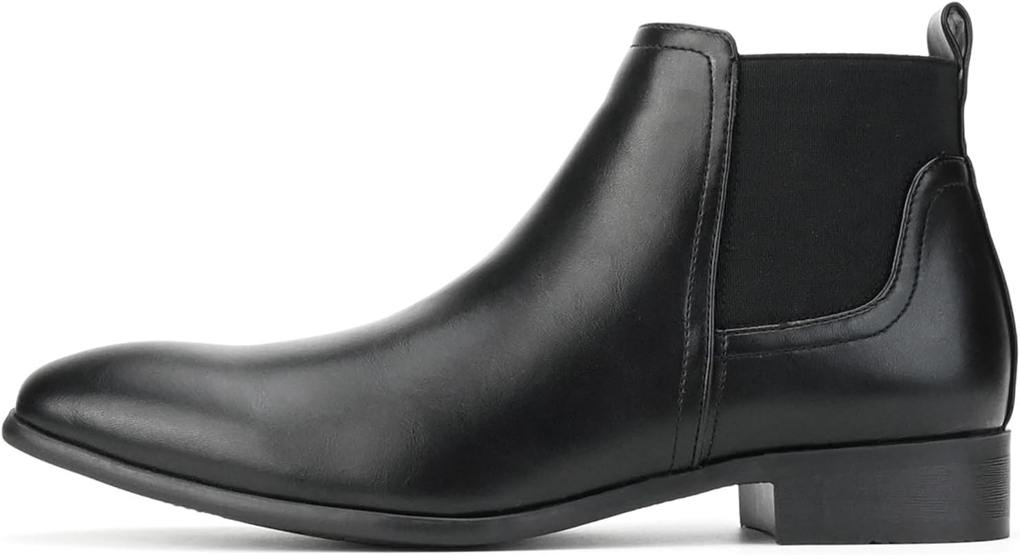 

Мужские ретро-ботинки челси на массивном каблуке от FIFILAPIN, классический острый носок, эластичная резинка, удобные, нескользящие, без застежек, элегантные ботильоны для деловых встреч, вечерних мероприятий и работы, черный