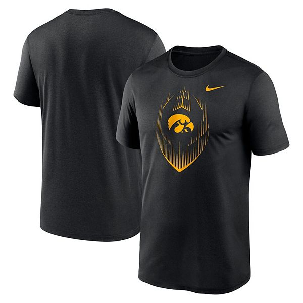 

Мужская черная футболка iowa hawkeyes primetime legend icon performance Nike