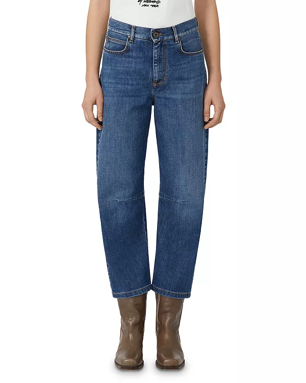 

Джинсы Caprile с широкими штанинами, темно-синие. Weekend Max Mara, синий