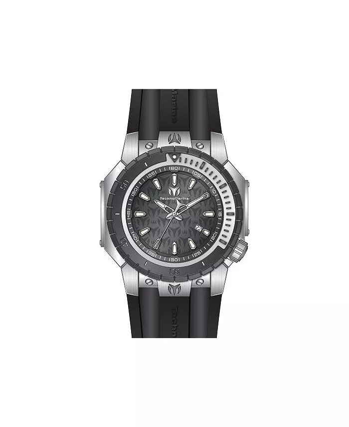 

Мужские часы TM-224006 Manta Sea Quartz 3 Hand с циферблатом цвета Gunmetal TechnoMarine, черный