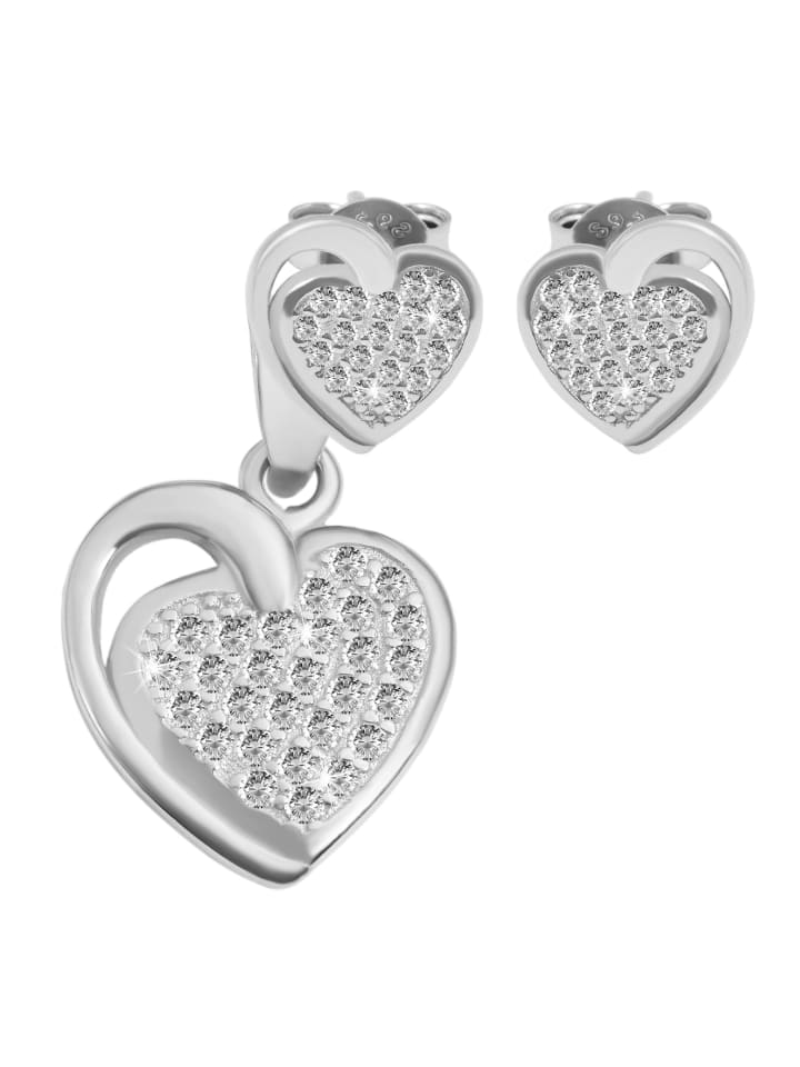 

Adeliás Женский кулон - кулон в форме сердца из серебра 925 пробы с кубическим цирконием в серебряной оправе