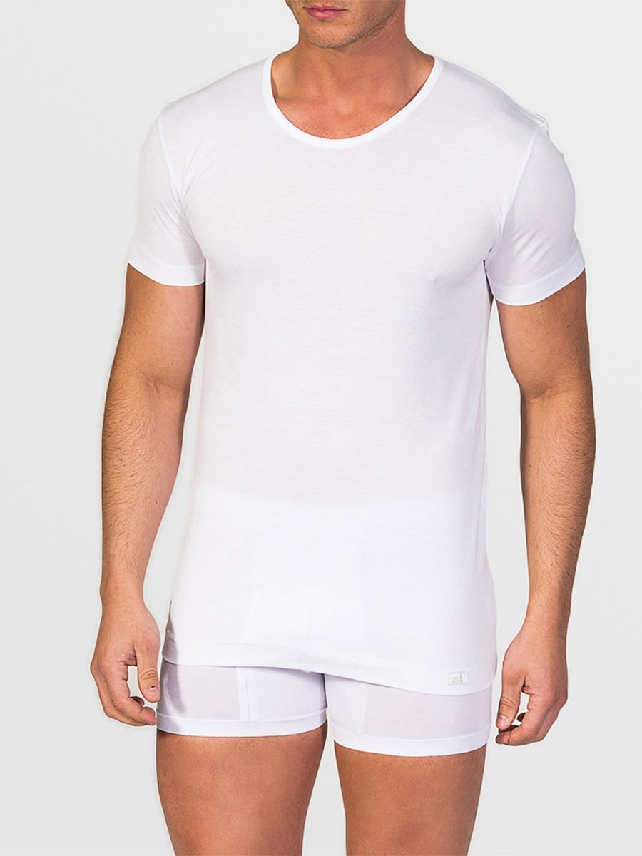 

Нижняя рубашка zd ZERO DEFECTS Crew-neck T-shirt Mercerized Cotton, белый