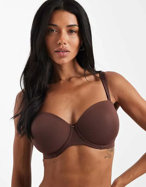 

Коричневый бюстгальтер на косточках ASOS DESIGN Fuller Bust - BROWN