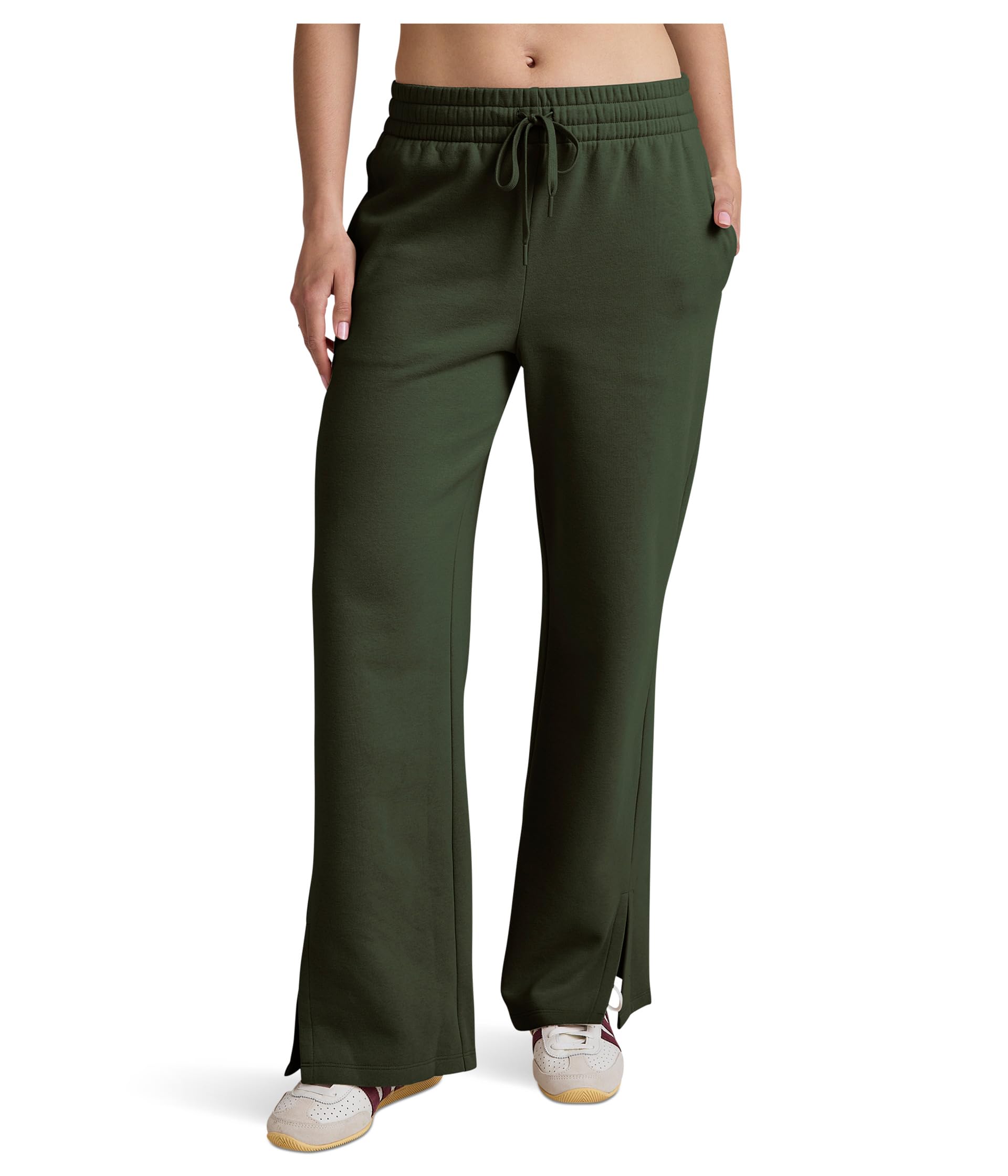 

Брюки Beyond Yoga Luxefleece Side Slit Wide Leg Pants, цвет Dark Olive