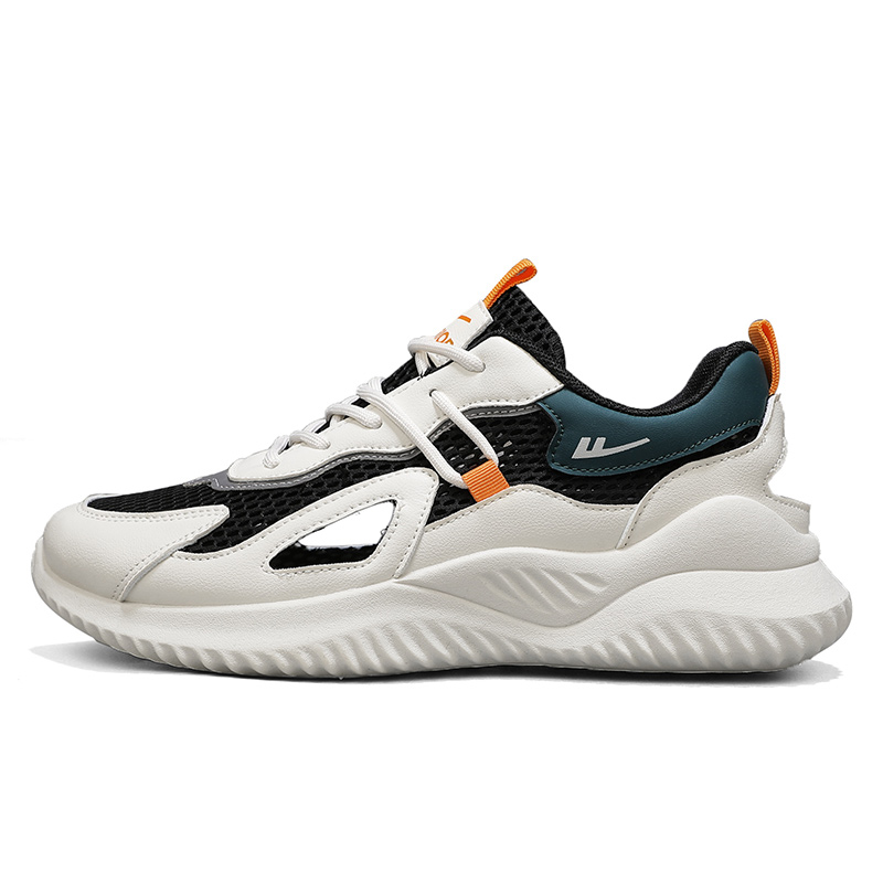 

WARRIOR Износостойкие дышащие низкие повседневные кроссовки мужские - бежевый черный зеленый, цвет Beige Black Green