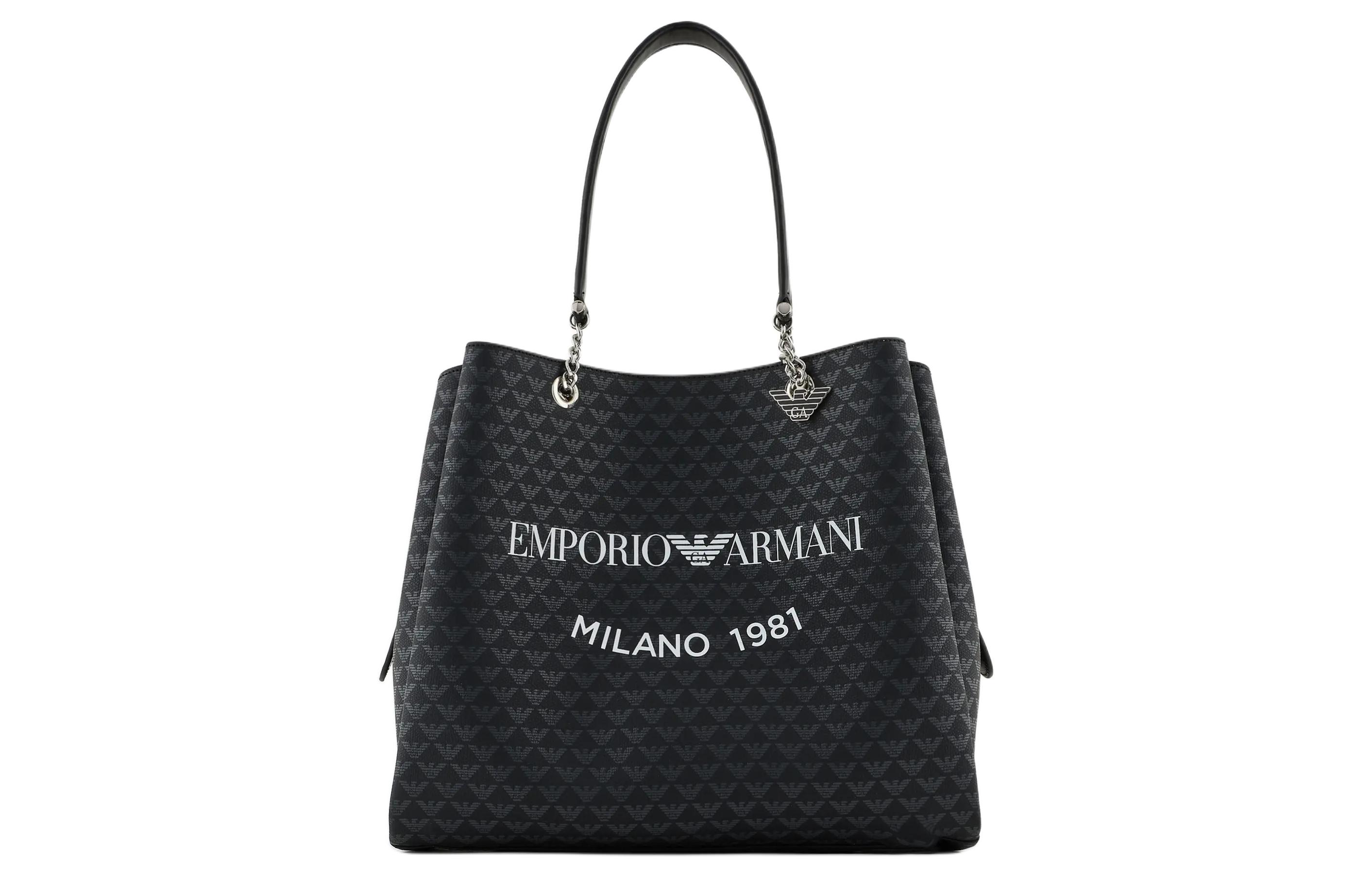 

EMPORIO ARMANI Сумка-шоппер из полиэстера Покупная сумка Комбинированная сумка Сумка через плечо Кроссбоди Женская сумка черная