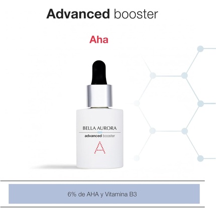 Бустер Bella Aurora — Advanced Booster Aha увлажняющая впитывающая с эффектом пилинга отшелушивающее средство, 30 мл — фото 2