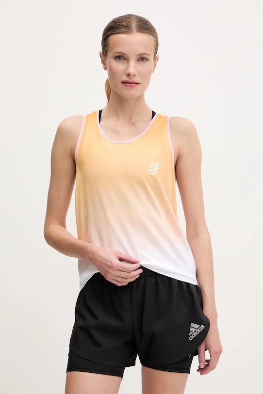 

Майка для бега Singlet Compressport, бежевый