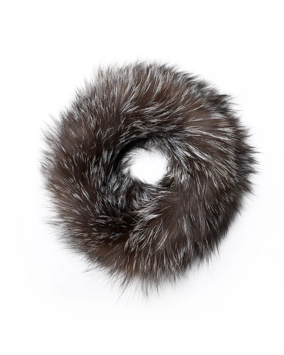 

Воротник из лисьего меха серого цвета Maximilian