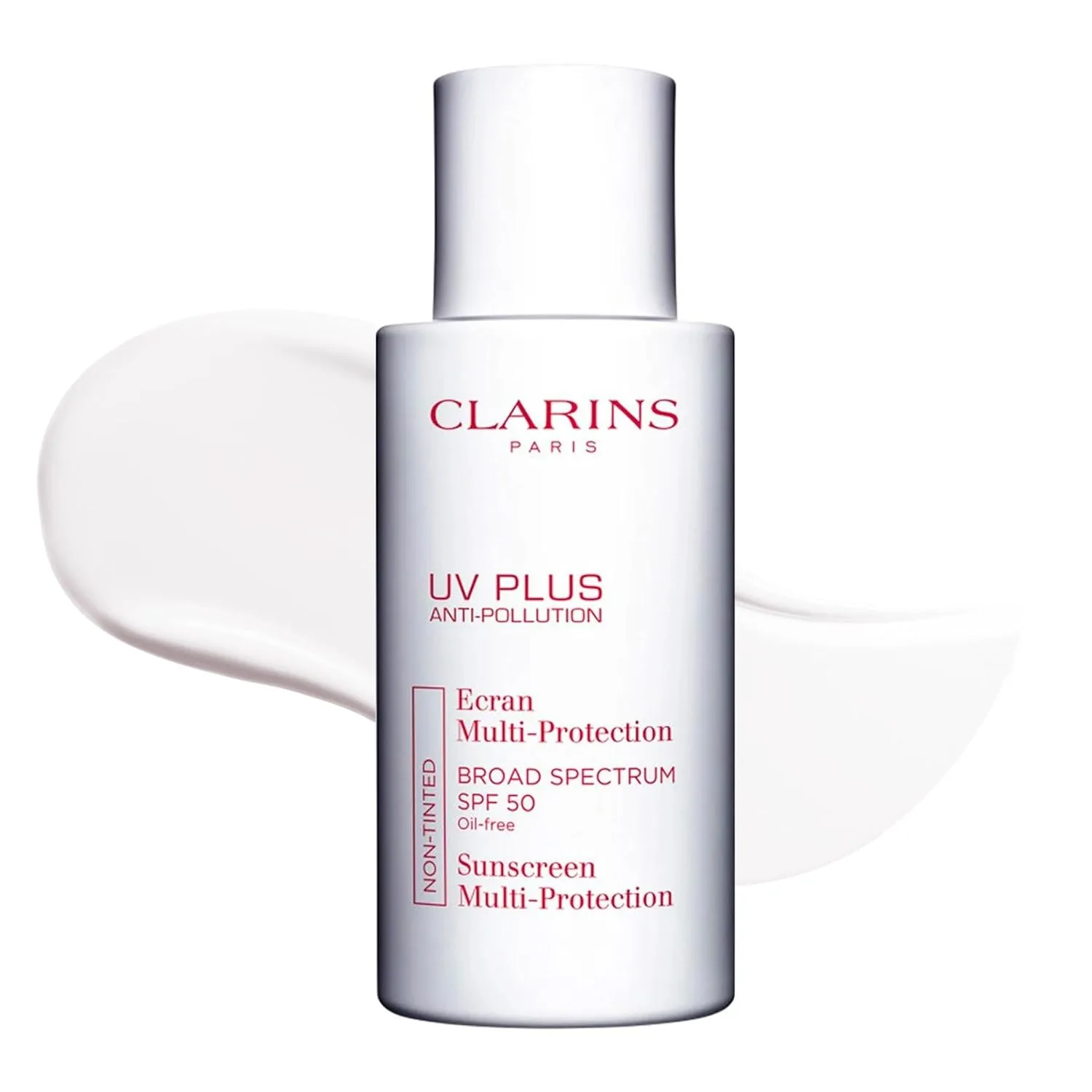 Clarins UV Plus солнцезащитный крем для лица SPF 50, защита от UVA/UVB и загрязнений, без масла и белых следов