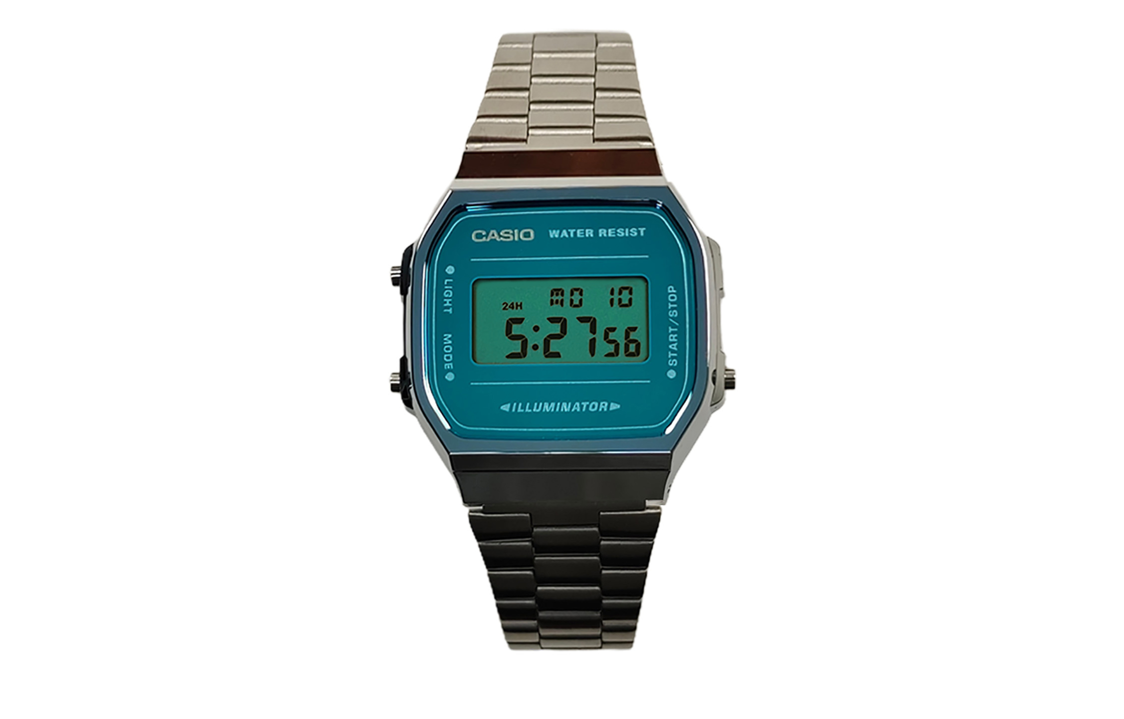 

CASIO Часы Retrofit Series Quartz Movement Stainless Steel Strap Watch Men's Watch Blue Dial, Blue Dial Cyan Watch Glass