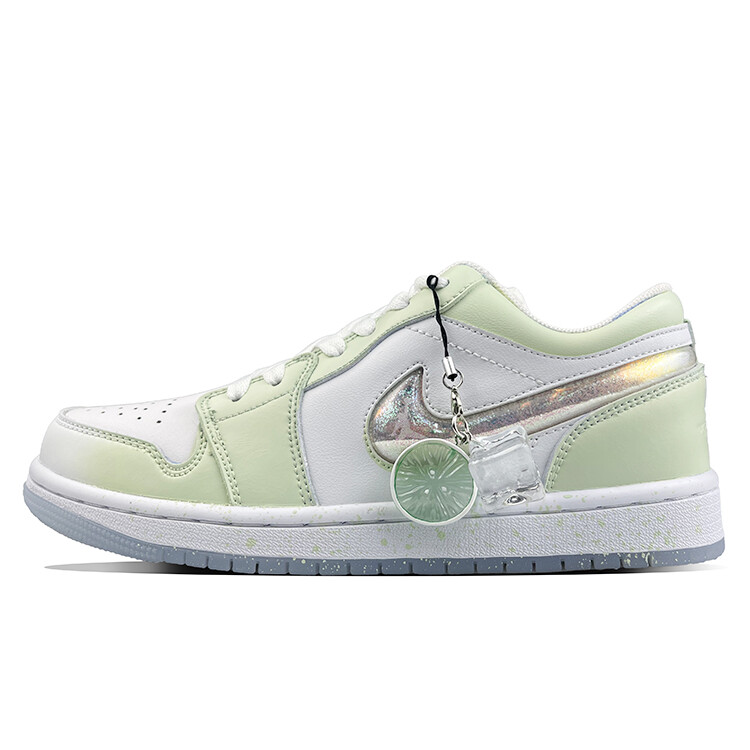 

Кроссовки Air Jordan 1 Vintage Basketball Shoes Women's Low-top Green, белый