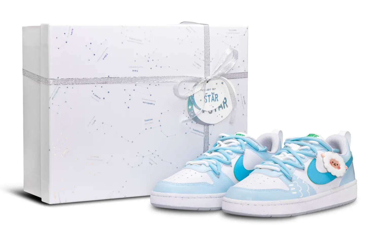 

Кроссовки Nike Court Borough Skateboard Shoes Women's Low-Top White, Синий, Кроссовки Nike Court Borough Skateboard Shoes Women's Low-Top White