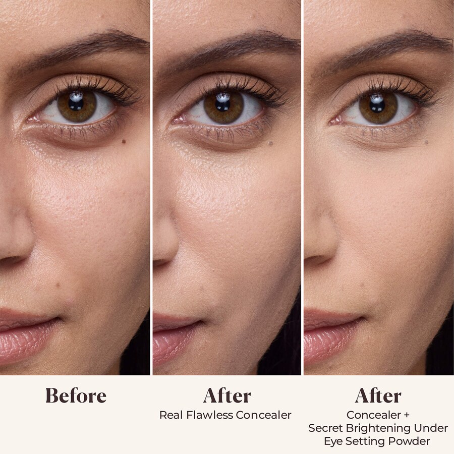 Осветляющая корректирующая пудра для фиксации макияжа под глазами Secret Brightening Color Correcting Longwear Under Eye Setting Powder Laura Mercier, 0.141 oz/4 g, Peach — фото 2
