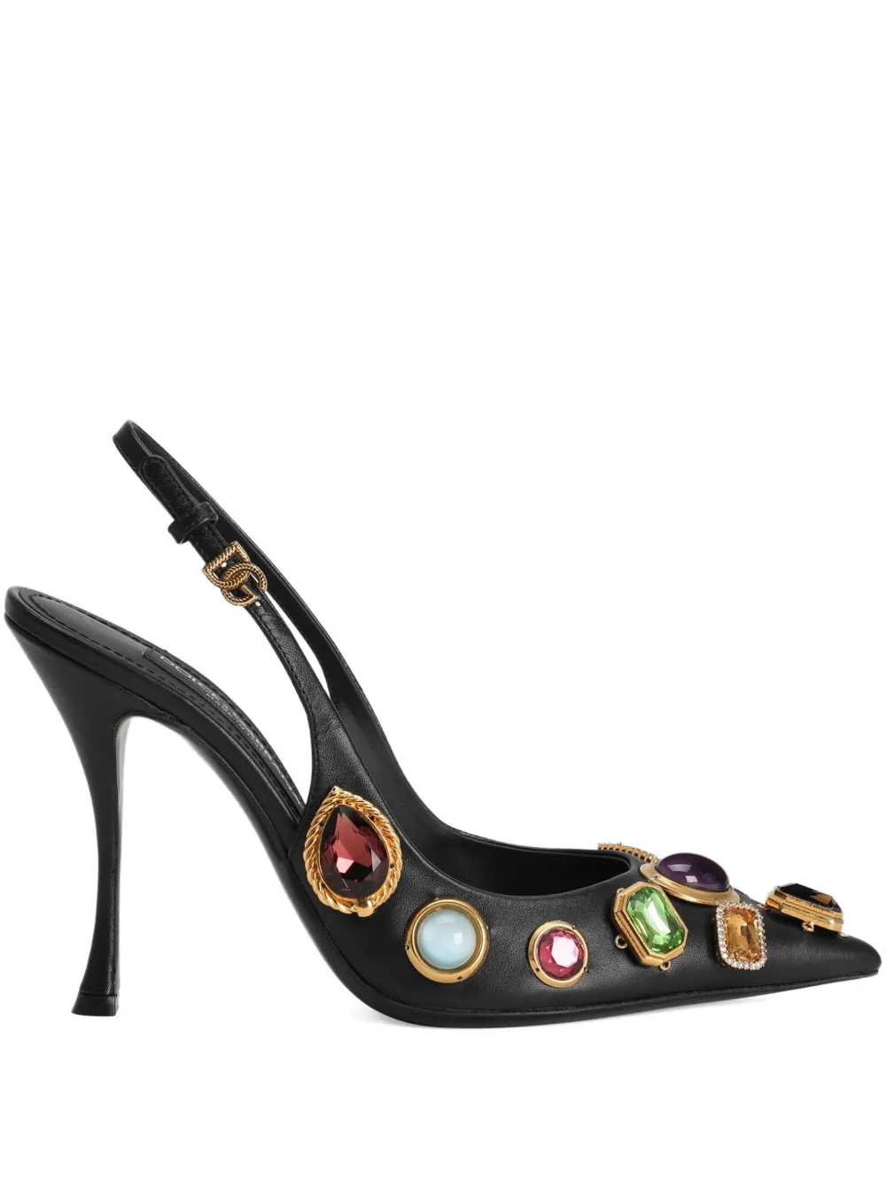 Туфли с ремешком на пятке DOLCE & GABBANA, черный