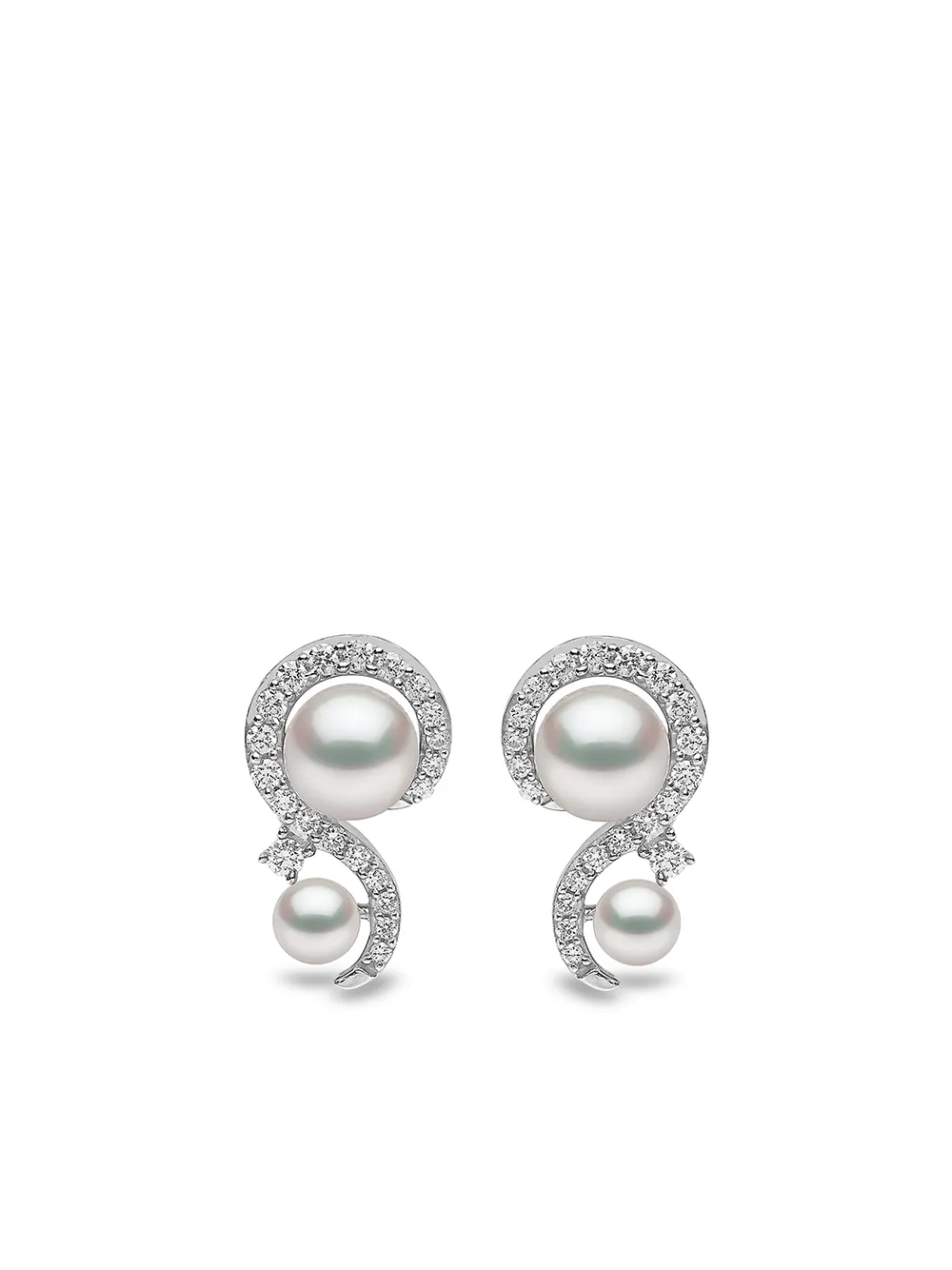 

Серьги Trend из белого золота с жемчугом и бриллиантами Yoko London, серебяный
