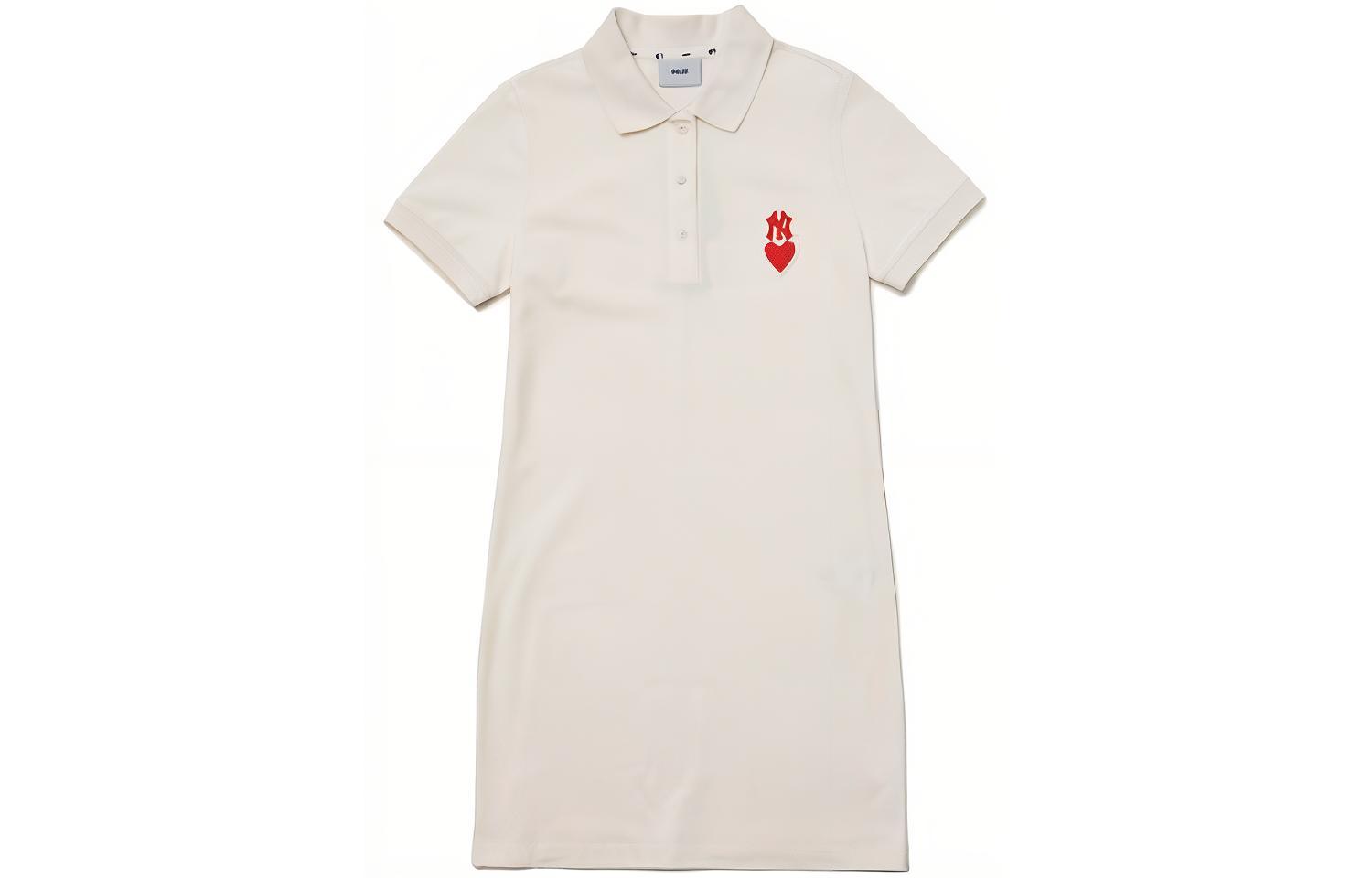 

Футболка с коротким рукавом женская кремово-белая MLB